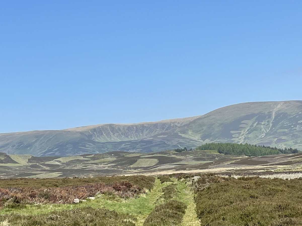 Ministers Path from Glen Clova to Glen Prosen and back. Unexpected joy to find glorious sunshine in #Angus, having left misty damp Edinburgh first thing The 12 ml round route is what the minister did every Sunday to preach at each church. Not an easy route…Respect!