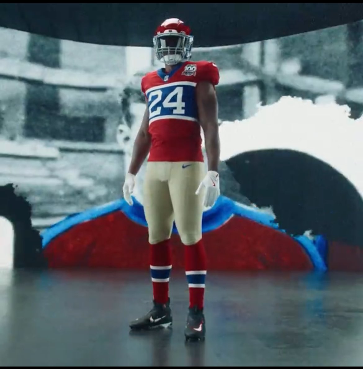 AdamSchefter's tweet image. A look at the New York Giants’ commemorative uniform that will be worn up to two times this season: