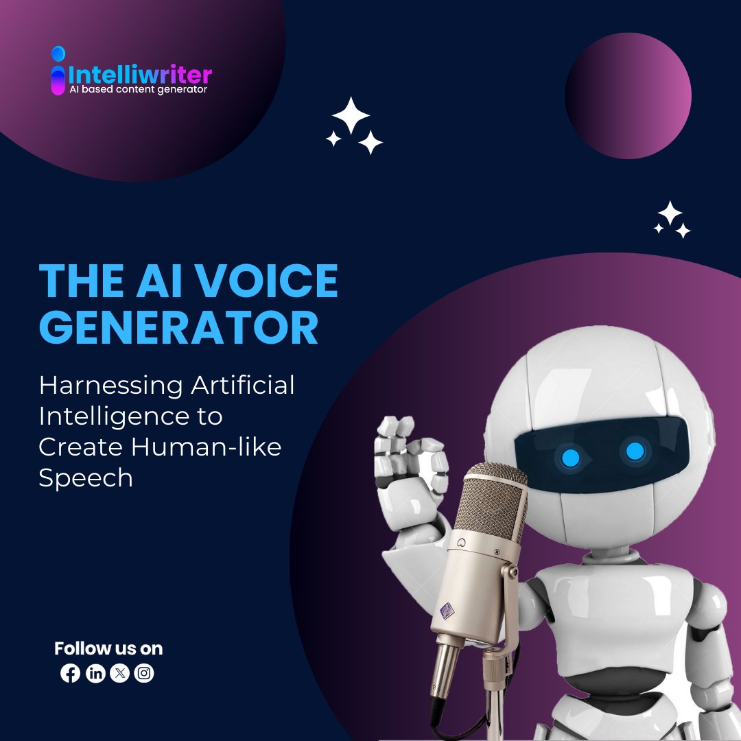 🎙️ Unleash the power of AI with Intelliwriter's Voice Generator! 

With Intelliwriter, you can:

🗣️ Generate Human-Like Speech: Transform text into natural-sounding voices that captivate and engage your audience.

intelliwriter.io
#Intelliwriter #AIbasedcontentgenerator