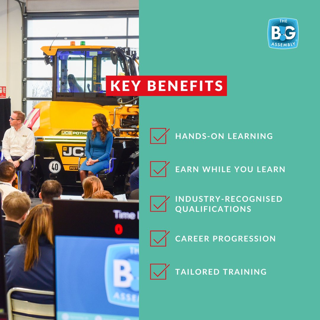 Thinking about apprenticeships? Here are some benefits to help you decide! 💡

#BigAssembly #NAW2024 #SkillsForLife #Apprenticeships #Workpays