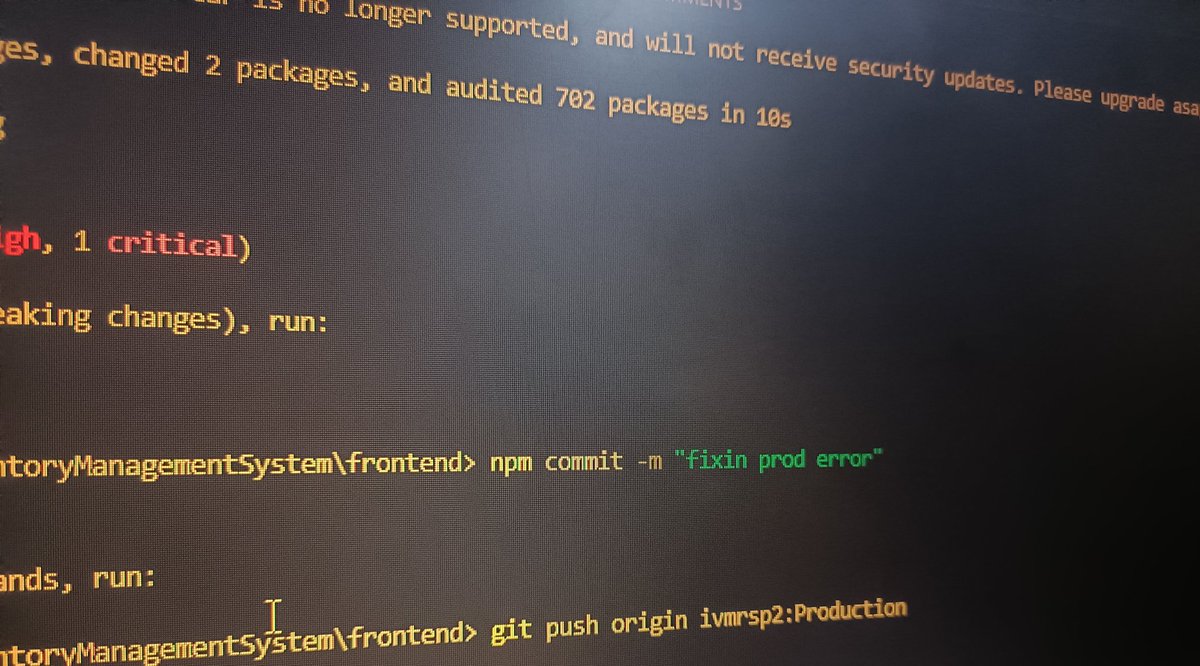 Average javascript developer 💀

tf is npm commit?