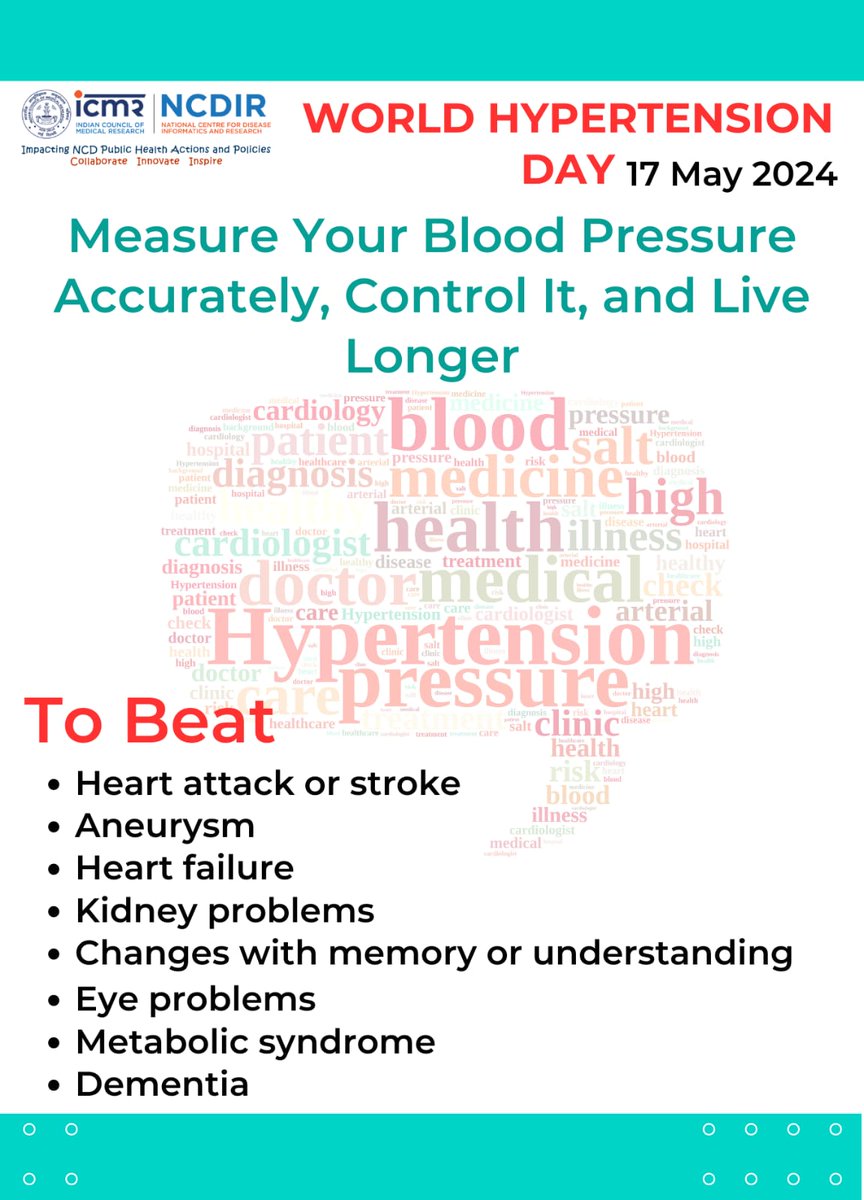 On #WorldHypertensionDay we're reminded of a preventable condition which can save lives and lead to healthy living
#highbloodpressure 
@drmathurp