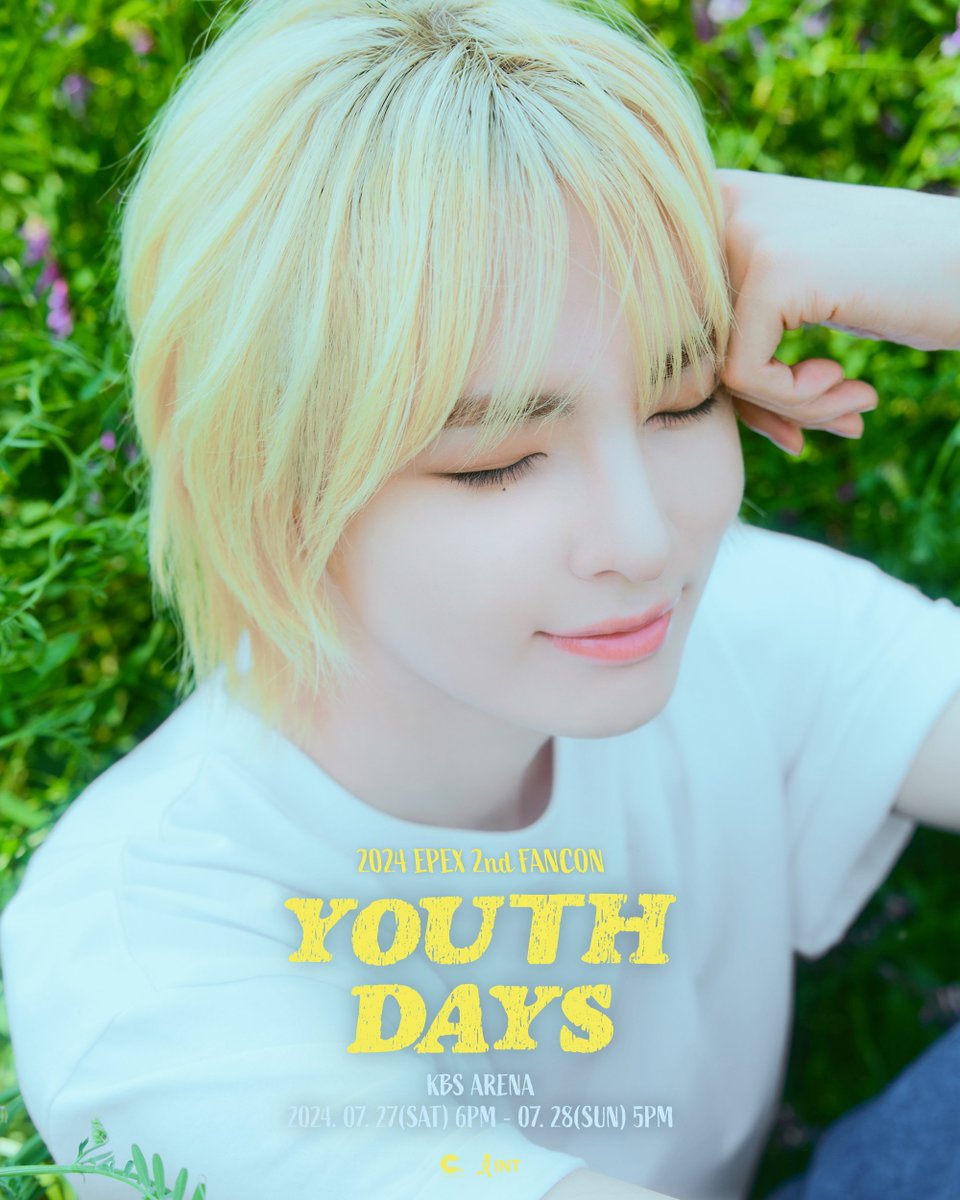 [🍀]
EPEX 2nd FANCON <YOUTH DAYS>

MU's YOUTH

2024.07.27 ~ 2024.07.28
📍KBS ARENA

#EPEX #이펙스 #Eight_Apex #EPEX2ndFANCON #YOUTHDAYS #위시 #금동현 #뮤 #아민 #백승 #에이든 #예왕 #제프