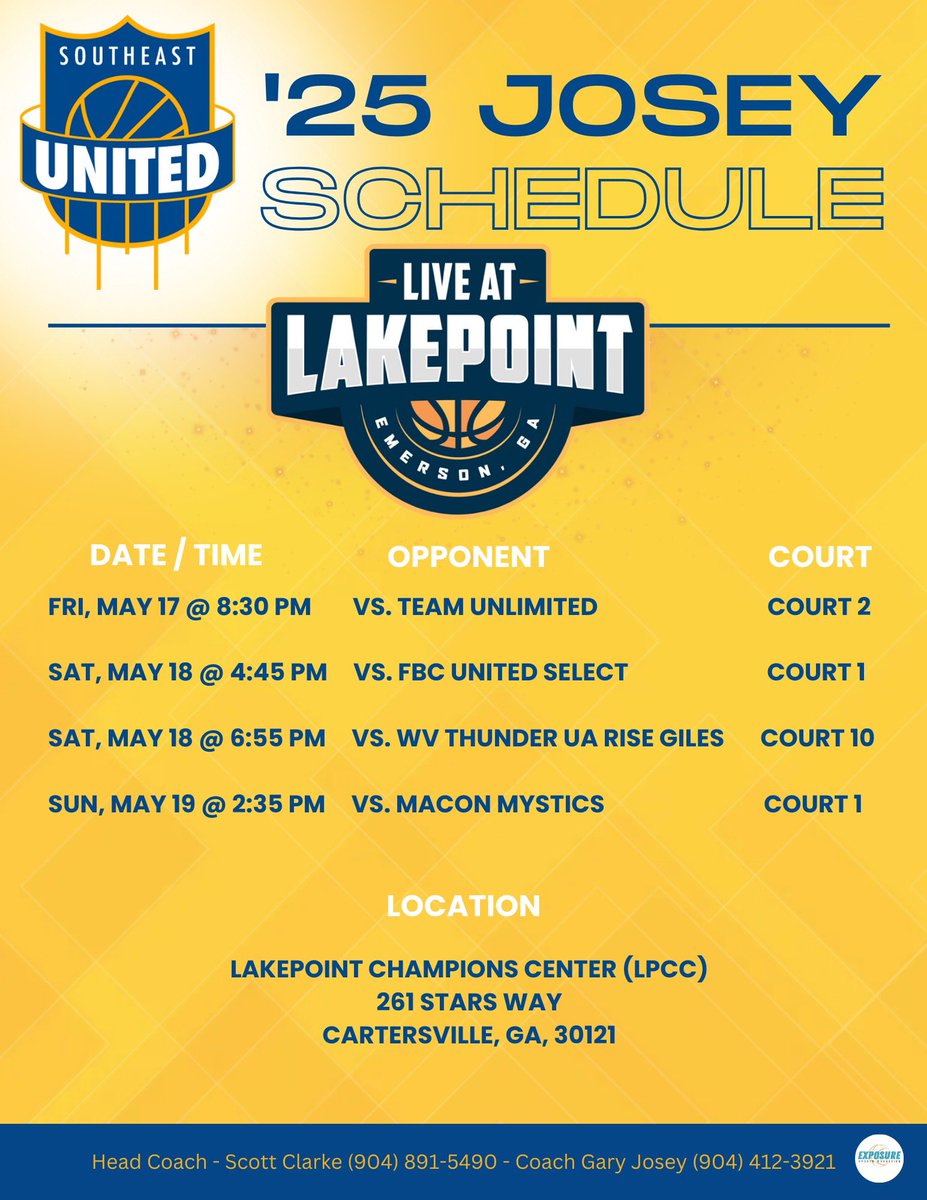 Jade Spivey (@spiveyjadynn) on Twitter photo This is my game schedule for Live at Lakepoint! Excited for great competition and opportunities!
<a href="/sc2222222/">Scott Clarke</a> <a href="/InsiderExposure/">InsiderExposure</a> <a href="/HeatherMacy2FTN/">Heather Macy</a> <a href="/JAX_WBB/">Jacksonville Women's Basketball</a> <a href="/ClemsonWBB/">Clemson Women's Basketball</a> <a href="/FAUWBB/">Florida Atlantic Women’s Basketball</a> <a href="/AF_WBB/">Air Force Women's Basketball</a> <a href="/SaintLeoWBB/">Saint Leo WBB</a> <a href="/ETSU_WBB/">ETSU WBB</a> <a href="/StJohnsWBB/">St. John's WBB</a> <a href="/Howard_WBB/">HowardWBB</a> <a href="/HarvardWBB/">Harvard Women's Basketball</a> @TampaWBB This is my game schedule for Live at Lakepoint! Excited for great competition and opportunities!
<a href="/sc2222222/">Scott Clarke</a> <a href="/InsiderExposure/">InsiderExposure</a> <a href="/HeatherMacy2FTN/">Heather Macy</a> <a href="/JAX_WBB/">Jacksonville Women's Basketball</a> <a href="/ClemsonWBB/">Clemson Women's Basketball</a> <a href="/FAUWBB/">Florida Atlantic Women’s Basketball</a> <a href="/AF_WBB/">Air Force Women's Basketball</a> <a href="/SaintLeoWBB/">Saint Leo WBB</a> <a href="/ETSU_WBB/">ETSU WBB</a> <a href="/StJohnsWBB/">St. John's WBB</a> <a href="/Howard_WBB/">HowardWBB</a> <a href="/HarvardWBB/">Harvard Women's Basketball</a> @TampaWBB