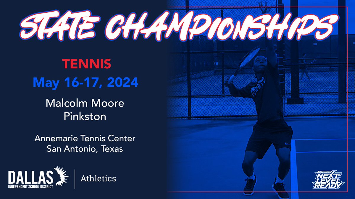 Malcolm Moore is representing Pinkston and Dallas ISD at the UIL 4A State Tennis Championships. Moore is the school’s first player to qualify for the state tennis tournament. #NextLevelReady