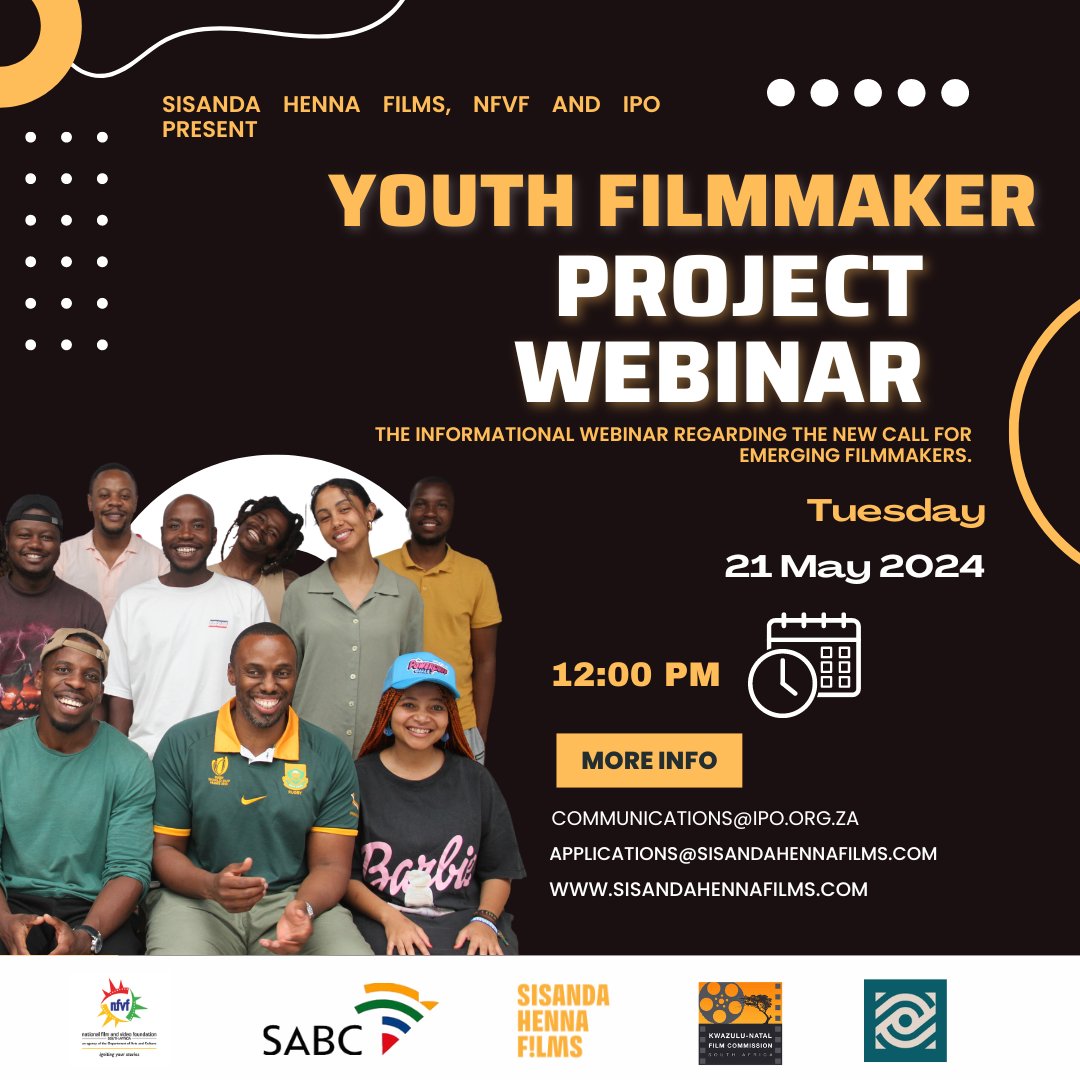 Join an exclusive Q&A session hosted by @SisandaHenna Films. Learn about the submission requirements for the 2024 @nfvfsa #YouthFilmmakerProject, designed to empower disadvantaged youths in the film industry. Email your RSVP to: communications@ipo.org.za