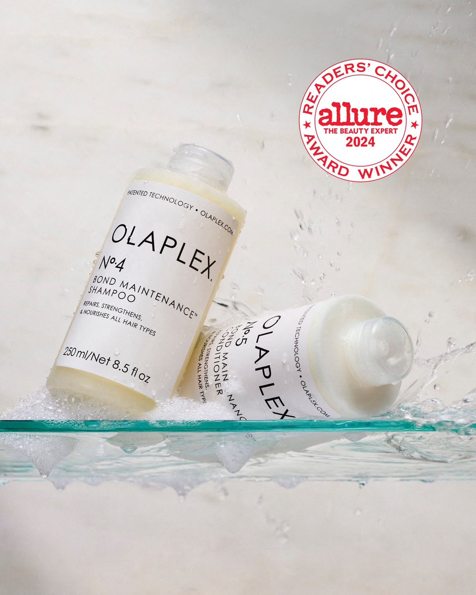 Triple crown winners: #OLAPLEX N°.4 Bond Maintenance Shampoo and N°.5 Bond Maintenance Conditioner reign supreme, securing the Allure Readers’ Choice Award for the third consecutive year. 

We can feel the overwhelming bond with healthy hair enthusiasts, thank you!

#AllureRCA