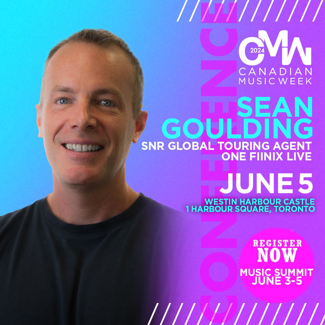 We are thrilled to announce Sean Goulding, Snr Global Touring Agent, One Fiinix Live as a speaker for #CMW2024. To see the full lineup and program schedule, visit cmw.net. Passes are on sale now! bit.ly/4cZwpAE  #canadianmusicweek  #music #musicsummit