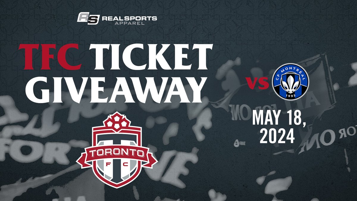 Enter for a chance to win 2 tickets to this Saturday’s @TorontoFC game (5/18): 1. Follow @ShopRSApparel 2. Like + repost 3. Answer this trivia question: what year did TFC join MLS? & tag someone you’d take to the game below ⬇️ Contest ends 5/17 at 6 pm EST. Good luck! #TFCLive