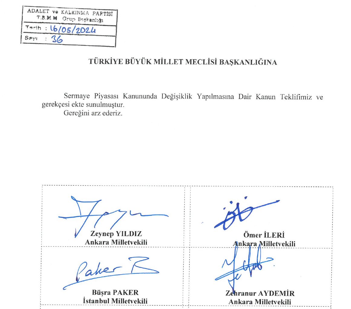 Sonunda geldi! Kriptovarlık Yasası olarak da bilinen, Sermaye Piyasası Kanunu'nda değişiklik teklifi sonunda meclise sunuldu. İncelemelerim sonrası tespit ve görüşlerimi bu bilgiselinin altına eklemeye devam edeceğim. Yeni dönem hepimize hayırlı olsun!