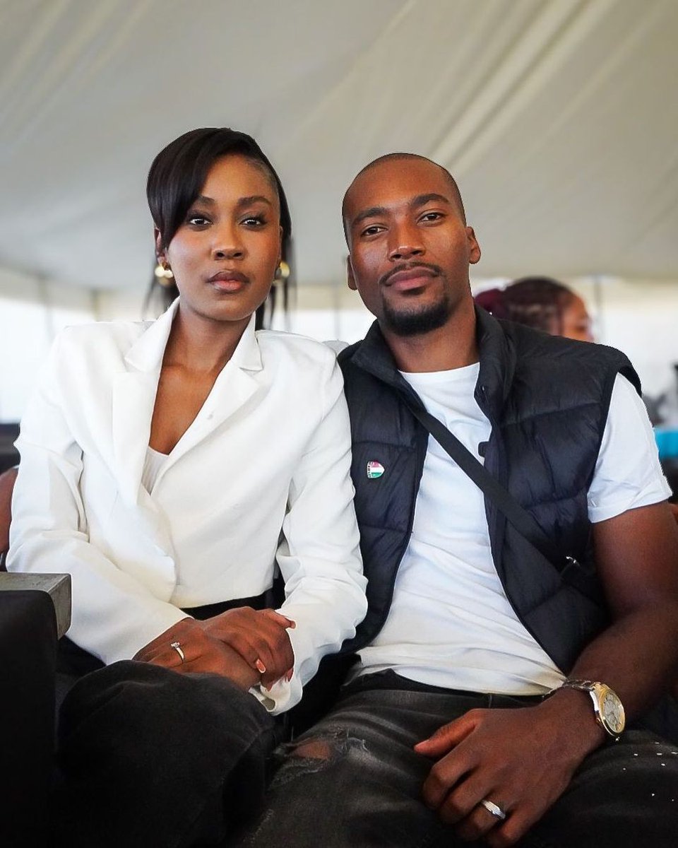 Gash and his wife Thato Mthombeni. 🔥❤
