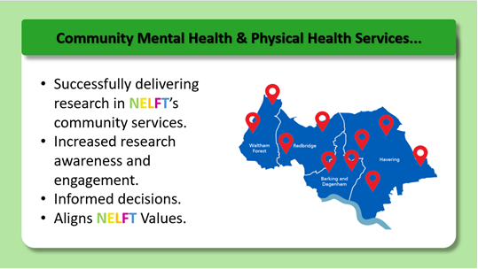 Our colleague Libby begins by highlighting the importance of working with services to increase research awareness &amp; engagement #NELFTRDCon24