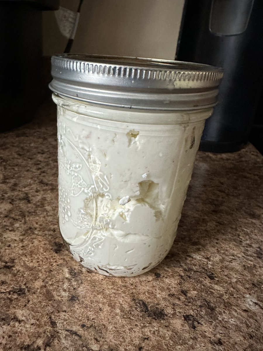 Cream cheese from my homemade yogurt is done! Came out delicious!
