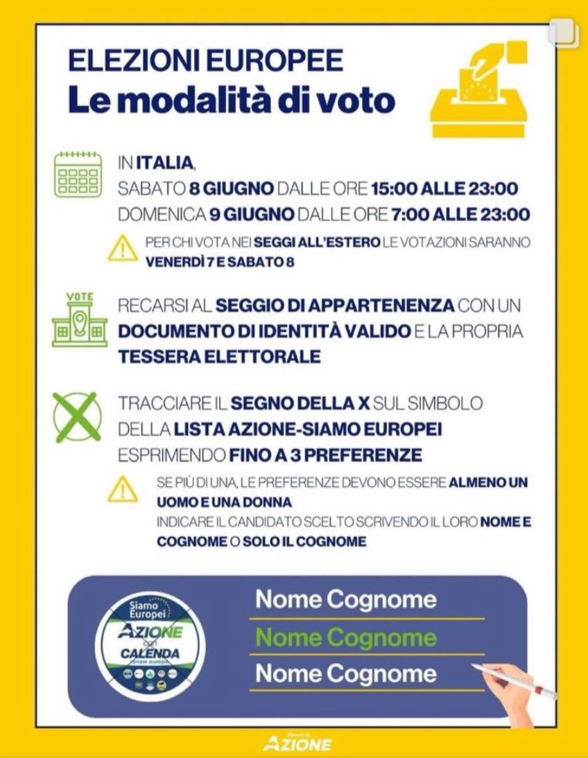 Iniziamo ad orientarci👇@Azione_it 🇪🇺