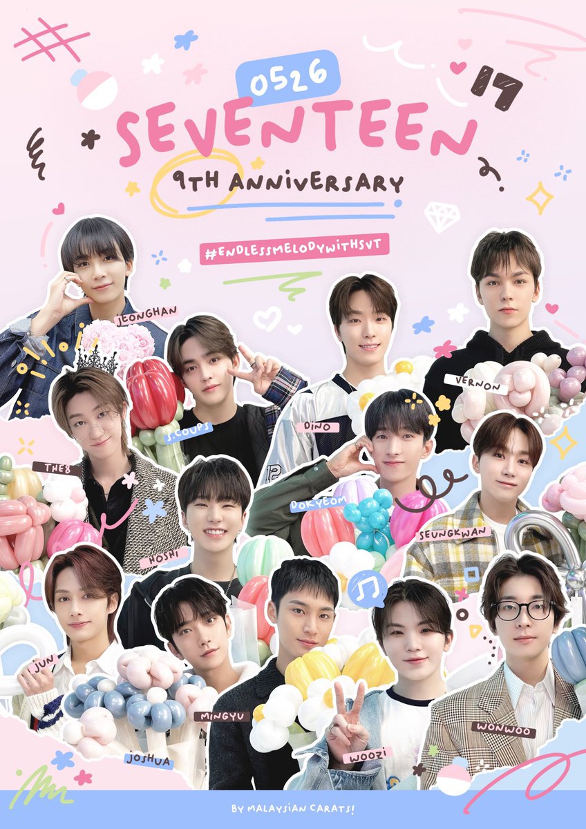 Hello, KUCHING CARATS! 🩷🩵

Are you ready to celebrate SEVENTEEN 9th ANNIVERSARY with us??? 👀✨

#EndlessMelodyWithSVT
#EndlessMelodyWithSVTinKCH