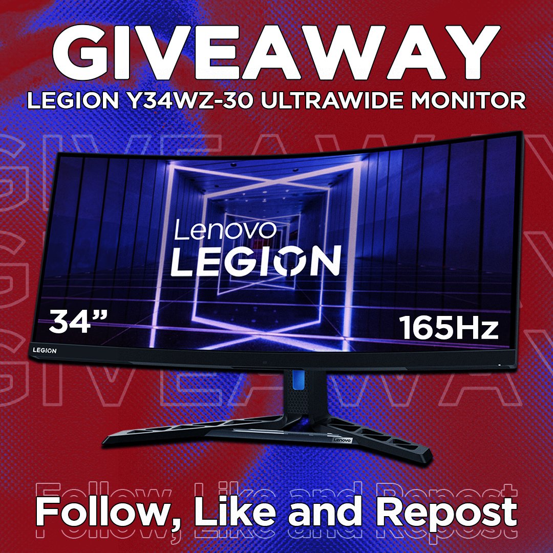 🚨 GIVEAWAY TIME 🚨

We are giving away a Lenovo Legion Y34WZ-30 gaming monitor to one lucky human!

✅ FOLLOW @LenovoLegionUKI
✅ LIKE this post
✅ Repost

T&C's in the replies 📝

#LenovoLegion #LegionUKI #Giveaway