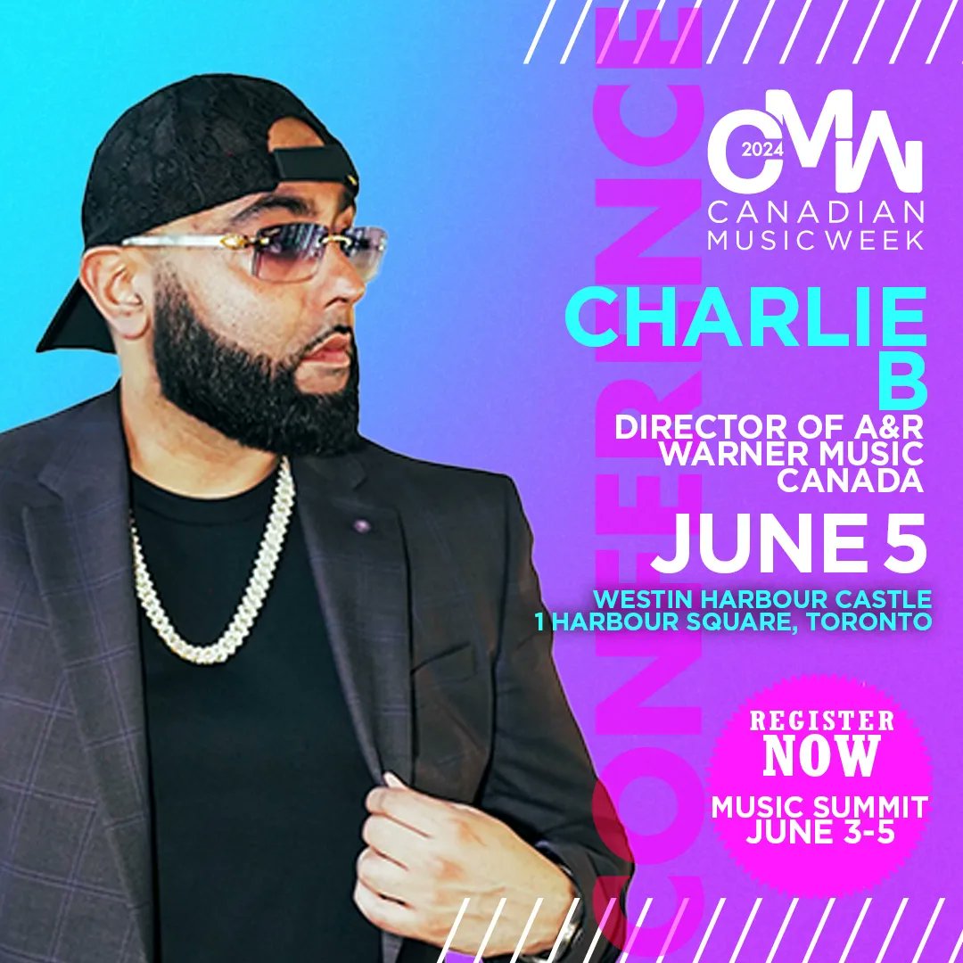 We are thrilled to announce Charlie B, Director of A&R, Warner Music Canada, as a speaker for #CMW2024. To see the full lineup and program schedule, visit cmw.net. Passes are on sale now! bit.ly/4cZwpAE #canadianmusicweek #music #musicsummit #toronto