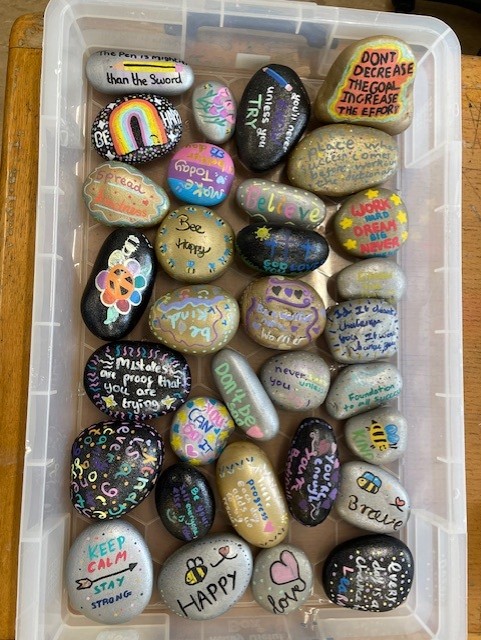 Our Team 7’s have been working hard fundraising and have purchased resources to spread a little kindness during Mental Health Week. The positive affirmation stones will be hidden in and around school over the next few days for pupils to find and take home. #youareenough #bekind