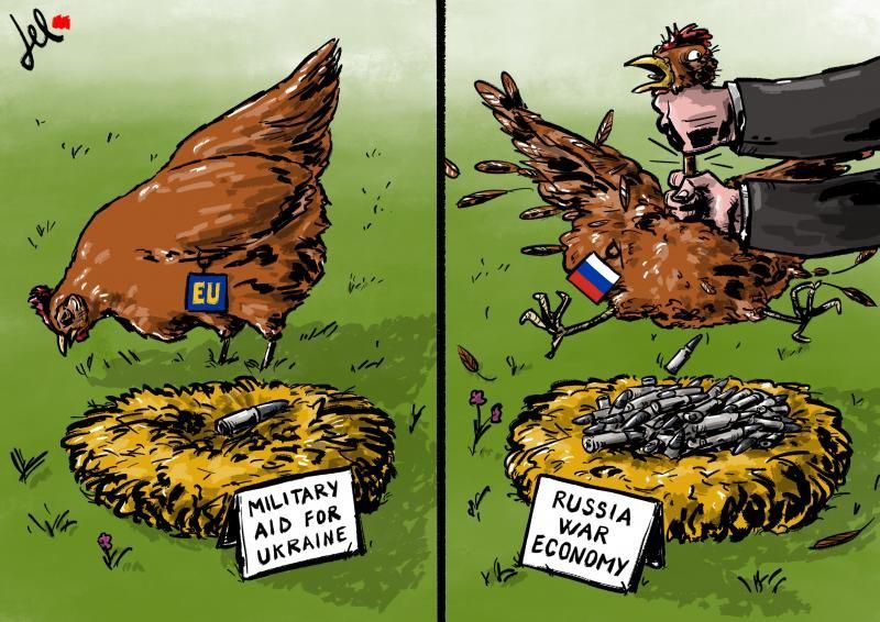 Chickens and eggs. Cartoon by @EmaDelRosso: buff.ly/3yjx8MV #Ukraine #Europe #Russia