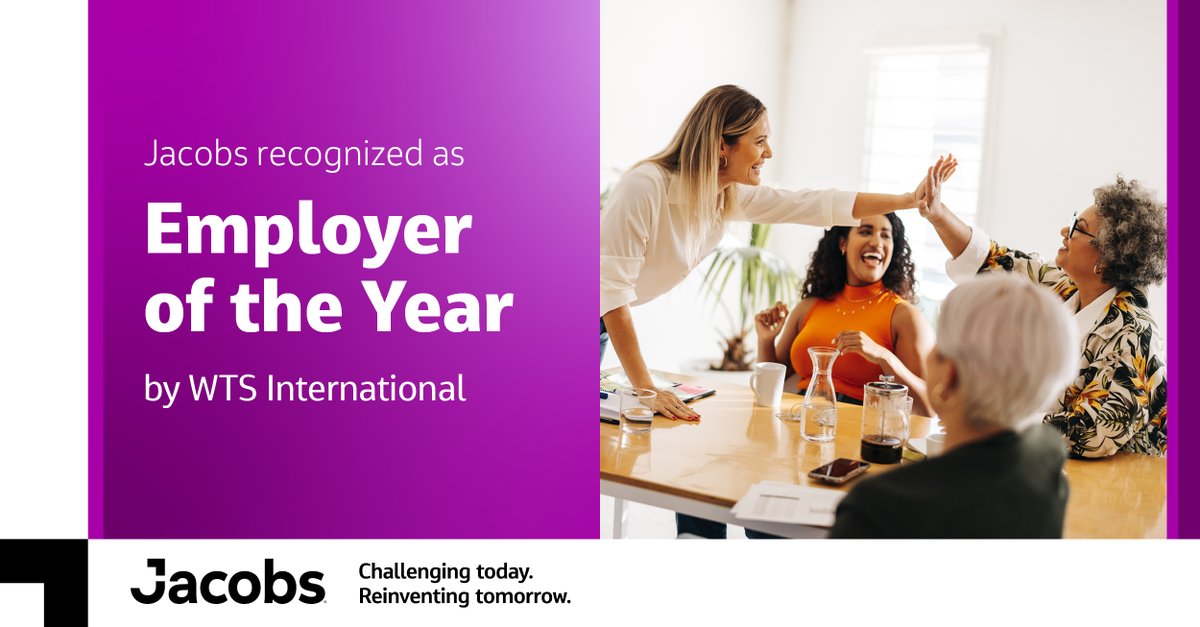 Did you hear? #OurJacobs was named Employer of the Year at the @WTS_Org Annual Conference in New Orleans 🏆 For more on #OurJacobs time at the event 👉 jcob.co/v7sg50RHe5s #TogetherBeyond #women #inclusion #diversity #transportation #WTSAC2024