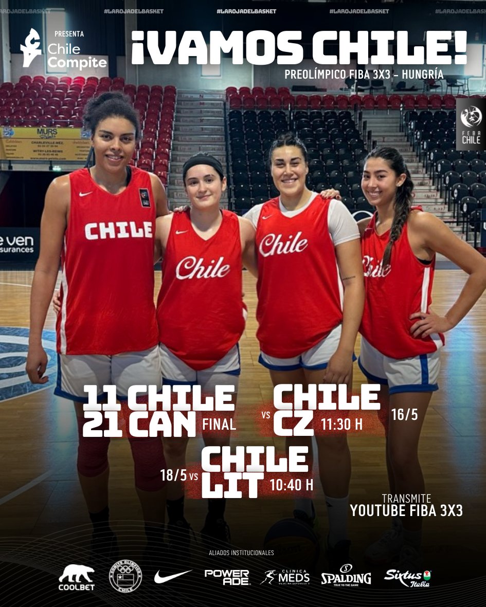¡Vamos, EQUIPO! 💪

Difícil estreno ante Canadá, cayendo 21-11 en el comienzo del Preolímpico <a href="/FIBA3x3/">3x3 Basketball | FIBA3x3</a> que se disputa en Debrecen, Hungría 

🔜 A partir de las 11:30 H, vs República Checa en la continuación de la primera jornada

📺 youtube.com/live/VdSkotor2…

#LaRojaDelBasket 🟡🔵