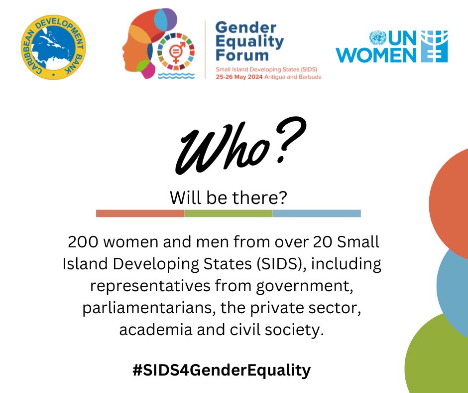 Curious about the attendees at the #SIDS4GenderEquality Forum? Stay tuned to find out more! @SIDS4AB @caribank @GAC_Corporate @MFATNZ @WHO @UNDRR @CaribbeanUnesco @pahowho @ParlAmericas @ITC_SheTrades @dfat