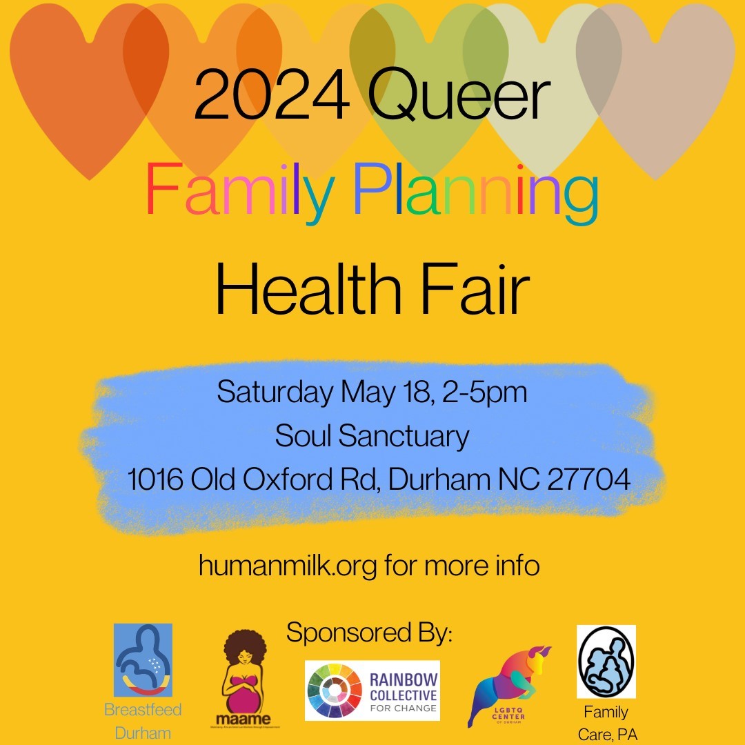 Our Foster Care Recruiter will be at the Queer Family Planning Health Fair this Saturday, May 18th. Check out the flyer for the details!  Visit the nonprofit humanmilk.org for information about the interactive panels that will be held Saturday. #RaiseHope #FosterDreams