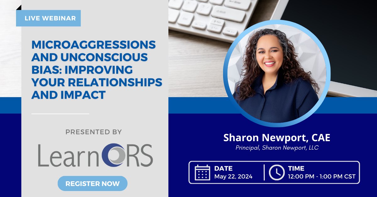 🌐 Join us for the next LearnORS #WebinarWednesday on May 22 at 12:00 PM CST. This session will explore microaggressions, their impact on health and professional life, and provide valuable resources for continuous growth. Learn more and register at: bit.ly/4b5XIYl