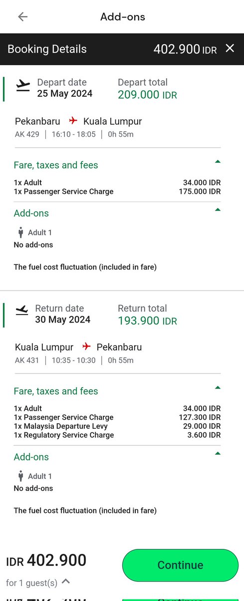 Ke Kuala Lumpur dari Pekanbaru, PP cuma Rp402.900. No joke. 😂