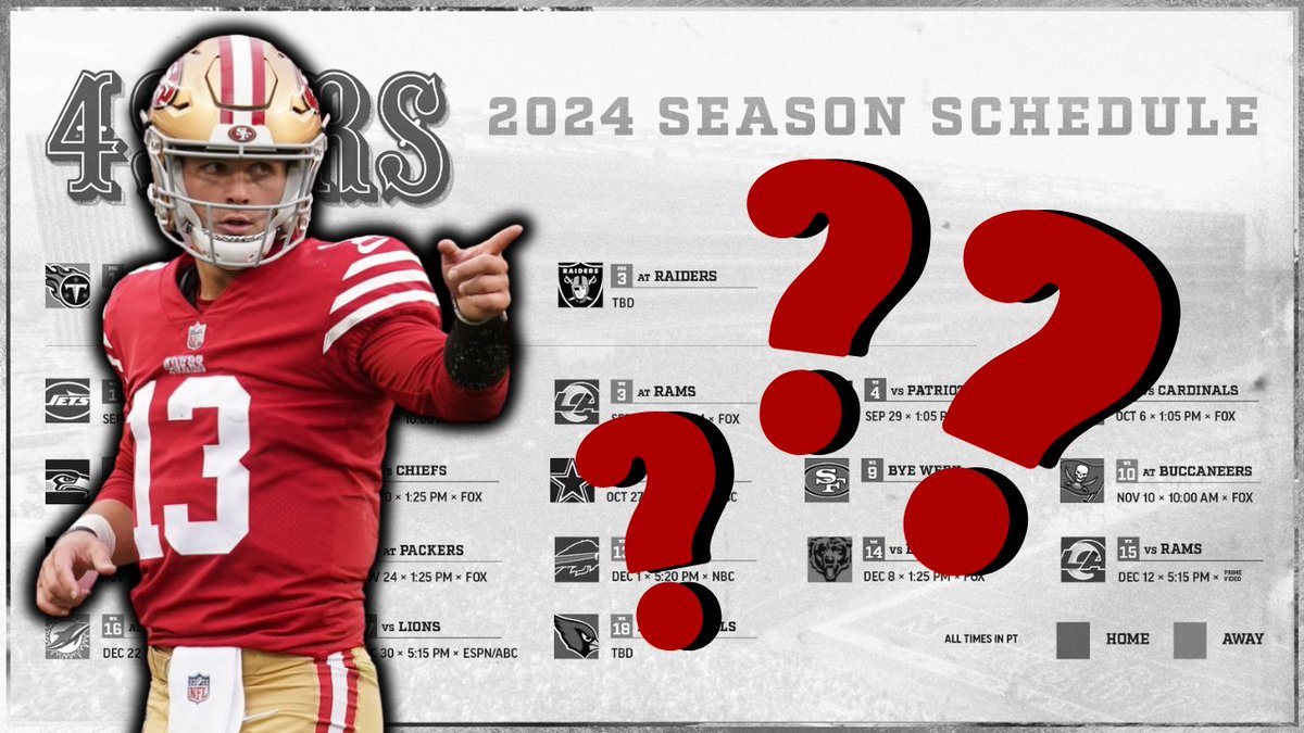 Today's #49ers in Five was a little different. Hop in for 3 facts you didn't know about the Niners' 2024 schedule! 📺: youtu.be/WmnG3_kC30k 🎙️: podcasts.apple.com/us/podcast/the…