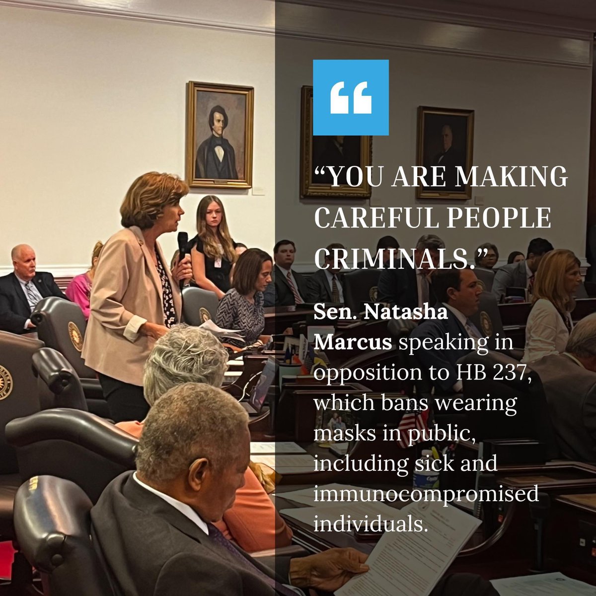 The NC GOP comes up with some bad ideas, but this mask ban is seriously outrageous. It should not be a misdemeanor crime to protect yourself or others from airborne infection. #ncpol #voteBlue