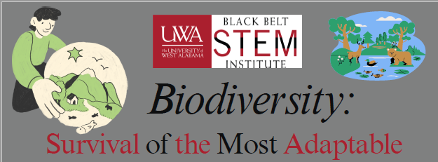 AMSTI4all's tweet image. Join us for a virtual dive into Biodiversity: Survival of the Most Adaptable. TEAMS credit available.  
7 Sessions:  5/21, 5/28, 6/4, 6/11, 6/18, 6/25, &amp;amp; 6/27  4-5 pm
Full flyer: drive.google.com/file/d/1XkK3Vu…
Register prior to attending: 
westalabama.zoom.us/meeting/regist…