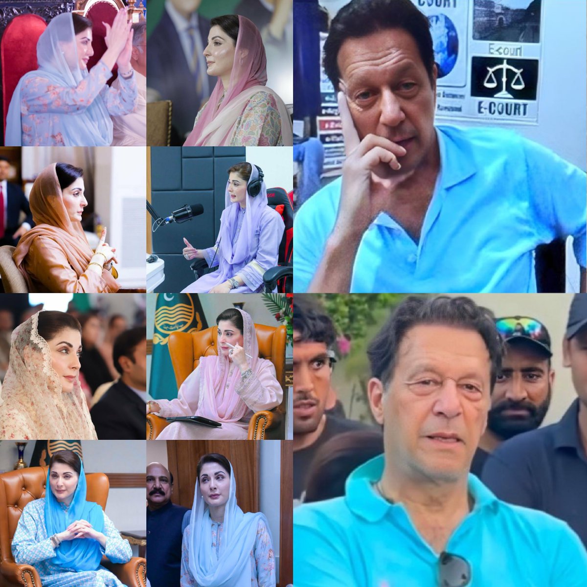 He doesn't need millions of rupees in suits, shoes, watches, or jewelry to go viral. He effortlessly became viral with a simple Sky-blue Polo shirt which he has already worn in his appearance in 2023.

Presenting the PM of Hearts, #ImranKhan 💙

#IKonVideoLink #SupremeCourt