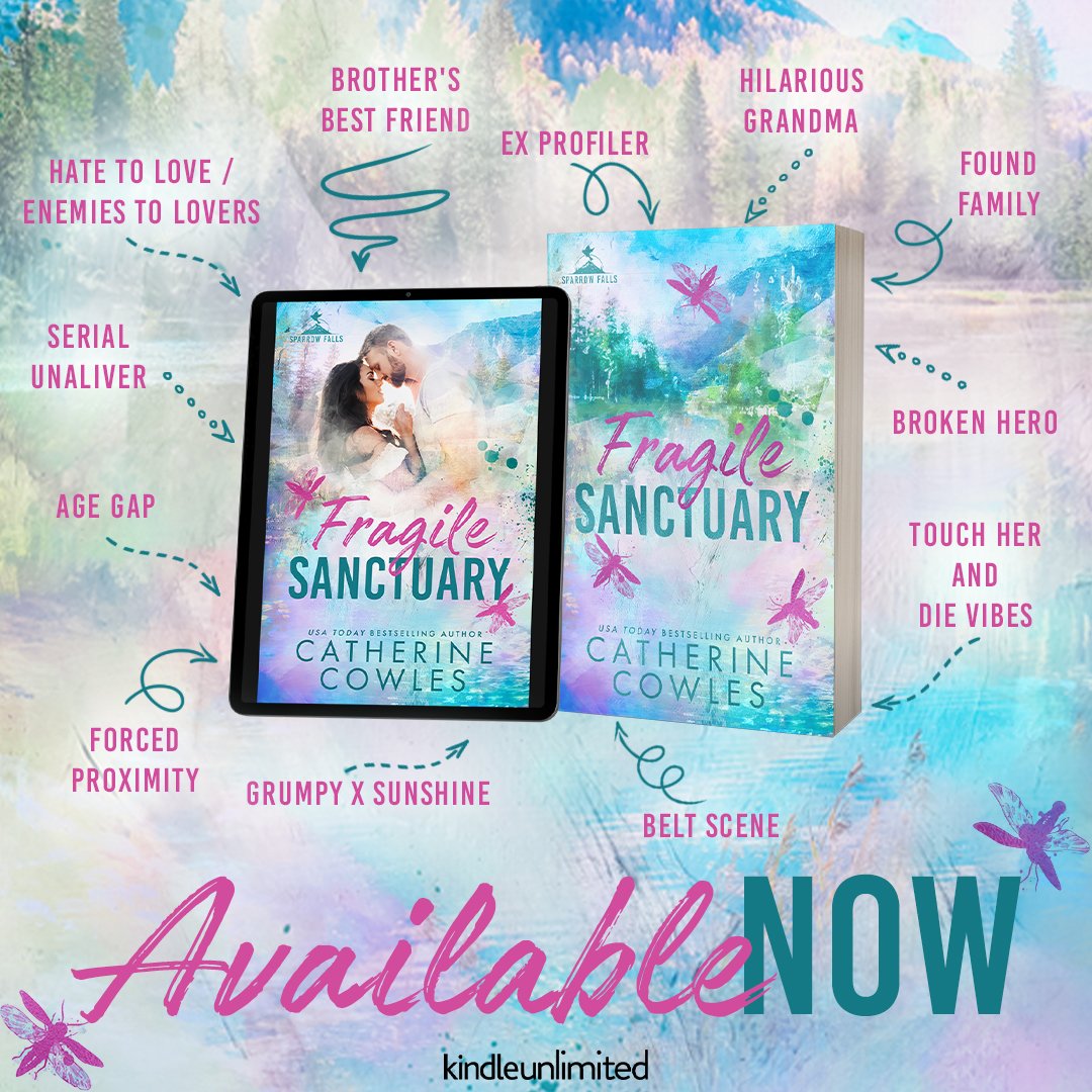 🩷 FRAGILE SANCTUARY IS LIVE 🩷
A brand-new small town romance from @CatherineCowles is available now!

Get Your Copy ➝ geni.us/FragileSanctua…

#smalltownromance #romancebooks #catherinecowles #brothersbestfriendtrope
#agegaptrope #slowburnromance #newromancerelease