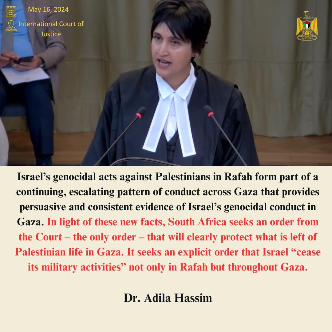 At the ICJ hearings, South Africa insisted that it seeks an order from the ICJ explicitly ordering Israel to cease its military activities🇵🇸 🇿🇦