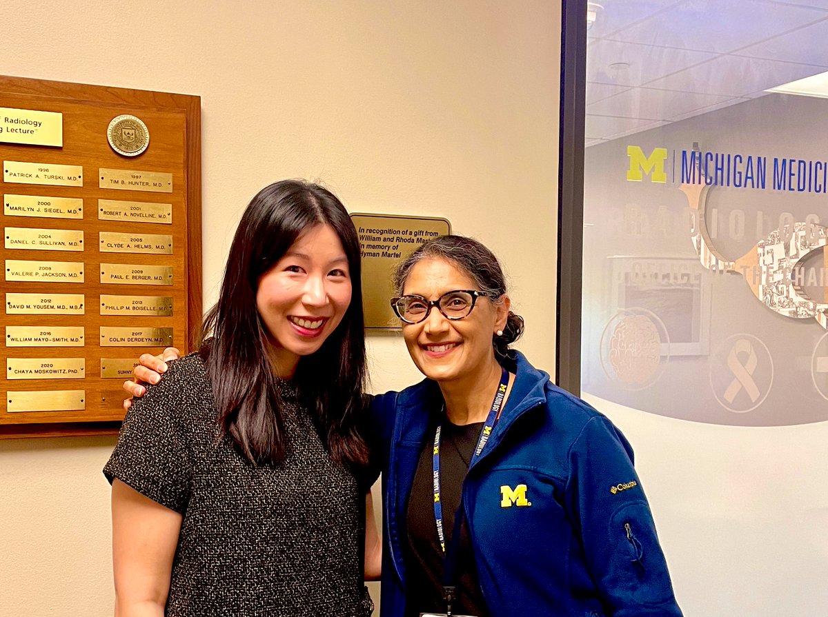 Long awaited real life meet up this morning with @drsherrywang! It was great to compare notes with you 🎵 @UMichRadiology @MayoRadiology