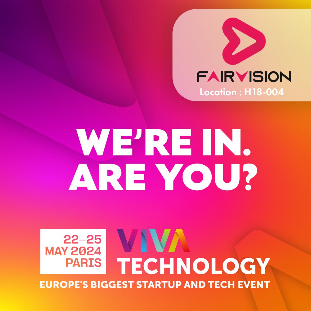 FAIR VISION (@fairvision_fr) on Twitter photo 🚀 FAIR VISION at <a href="/VivaTech/">Viva Technology</a> 2024!
Feel free to join us and discover our cutting-edge autonomous video capture technologies and sports analysis systems at <a href="/Huawei/">Huawei</a> booth H18-004.
📍 VivaTech 2024, Paris
📅 Join us on May 22 and 23!
<a href="/HuaweiFr/">Huawei France</a> <a href="/DigitalInpulse/">Inpulse Digital</a> <a href="/comiterichelieu/">Comité Richelieu</a> 🚀 FAIR VISION at <a href="/VivaTech/">Viva Technology</a> 2024!
Feel free to join us and discover our cutting-edge autonomous video capture technologies and sports analysis systems at <a href="/Huawei/">Huawei</a> booth H18-004.
📍 VivaTech 2024, Paris
📅 Join us on May 22 and 23!
<a href="/HuaweiFr/">Huawei France</a> <a href="/DigitalInpulse/">Inpulse Digital</a> <a href="/comiterichelieu/">Comité Richelieu</a>