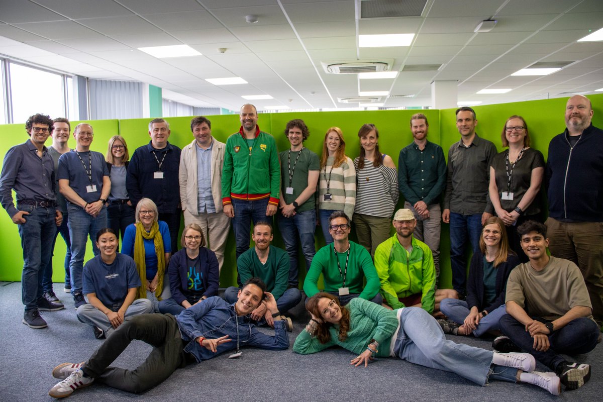 healx's tweet photo. 🌟 The Healx team wore blue &amp; green for #NFAwarenessDay! 🎗️ Neurofibromatosis causes tumors on nerve tissue, and raising awareness is crucial. Proud to support the #EndNF cause! 💙💚 #TeamSupport #WearBlueAndGreen #ChildrensTumor #NervetumoursUK https://t.co/gPeX0KfcB2