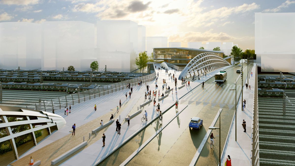 #Aménagement | Plus qu’un pont, le Franchissement urbain Pleyel est un espace à vivre, un nouveau morceau de ville qui reliera les quartiers Landy-France et Pleyel, aujourd’hui séparés
swll.to/DecouvrirLeFUP

<a href="/AgenceMimram/">MARC MIMRAM</a>