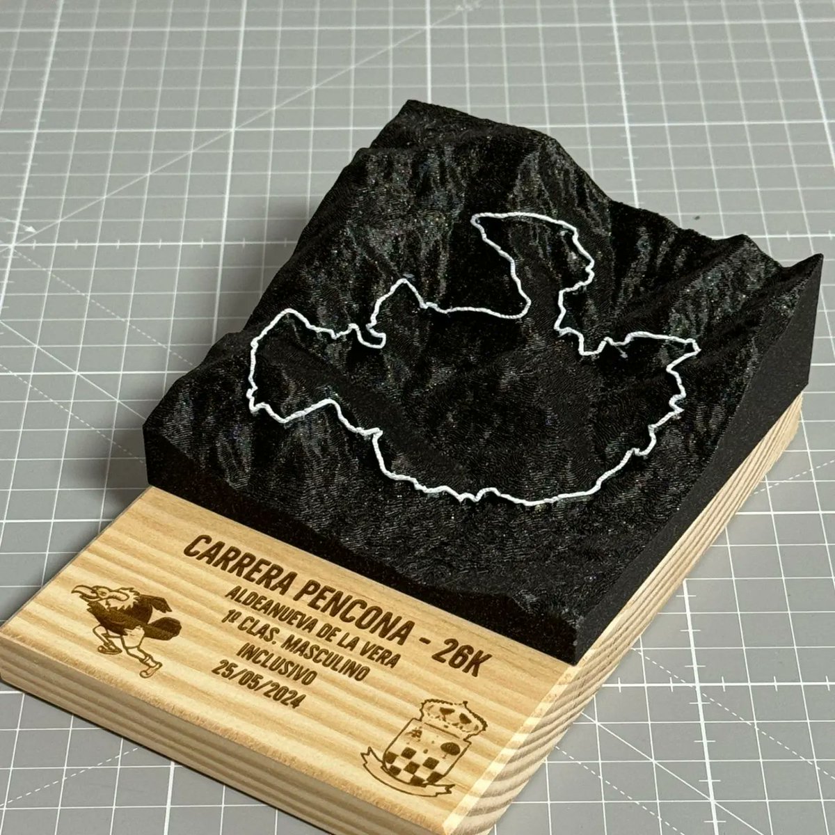 Os presentamos los trofeos que recibirán los ganadores de las diferentes categorías de la XV Carrera Pencona como podéis ver, son en 3D realizados por la empresa memola3D
#carrerapencona 
#euroarce 
#DeporteExtremadura 
#Fexme 
#DINAMIZACIONDEPORTIVA 
#mancomunidaddelavera