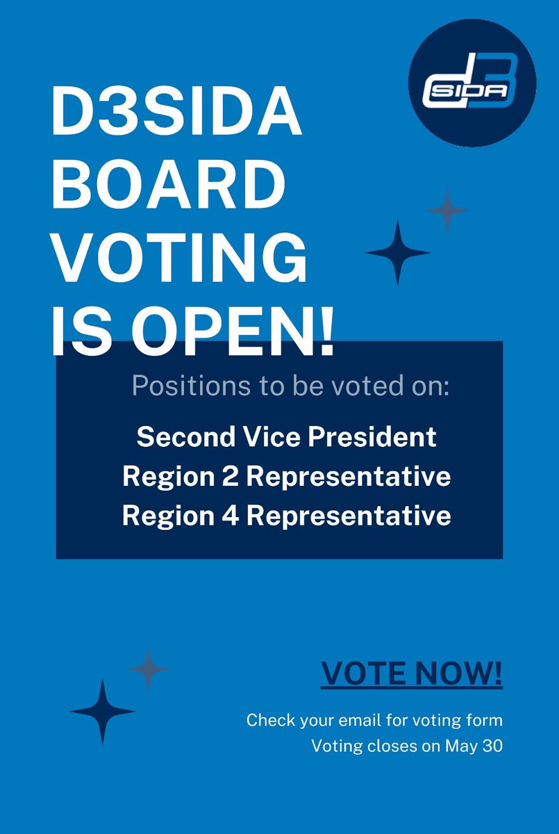 Hey D3 Members! Voting is now OPEN for our board positions! Check your emails for all the ballots from Mark Fleming and VOTE NOW!! @CollSportsComm @NCAADIII