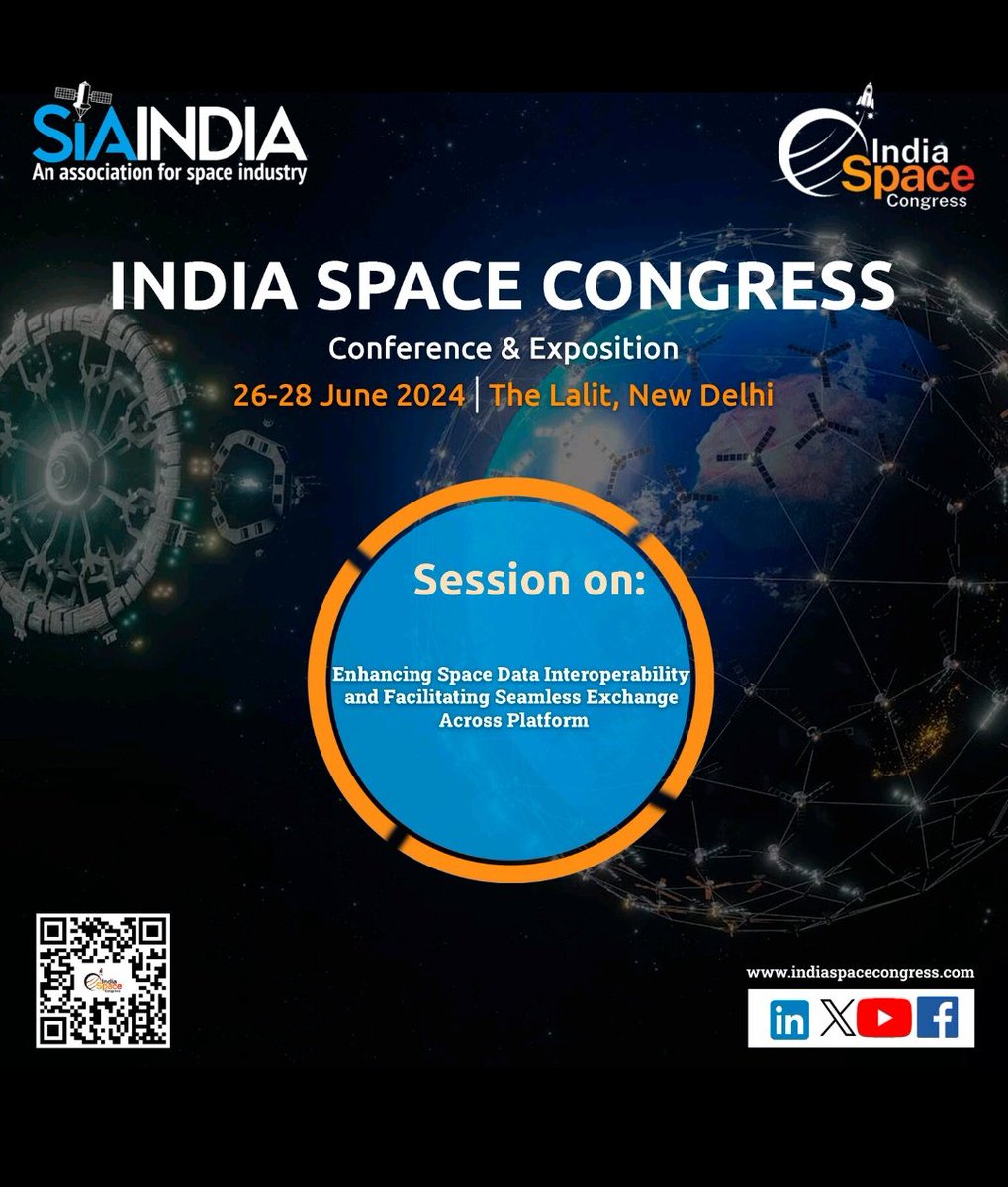 Join us at the India Space Congress from June 26th-28th, 2024, at The Lalit, New Delhi, to delve into a session focused on #Enhancing #Space #Data #Interoperability and Facilitating Seamless Exchange Across Platforms! visit: indiaspacecongress.com