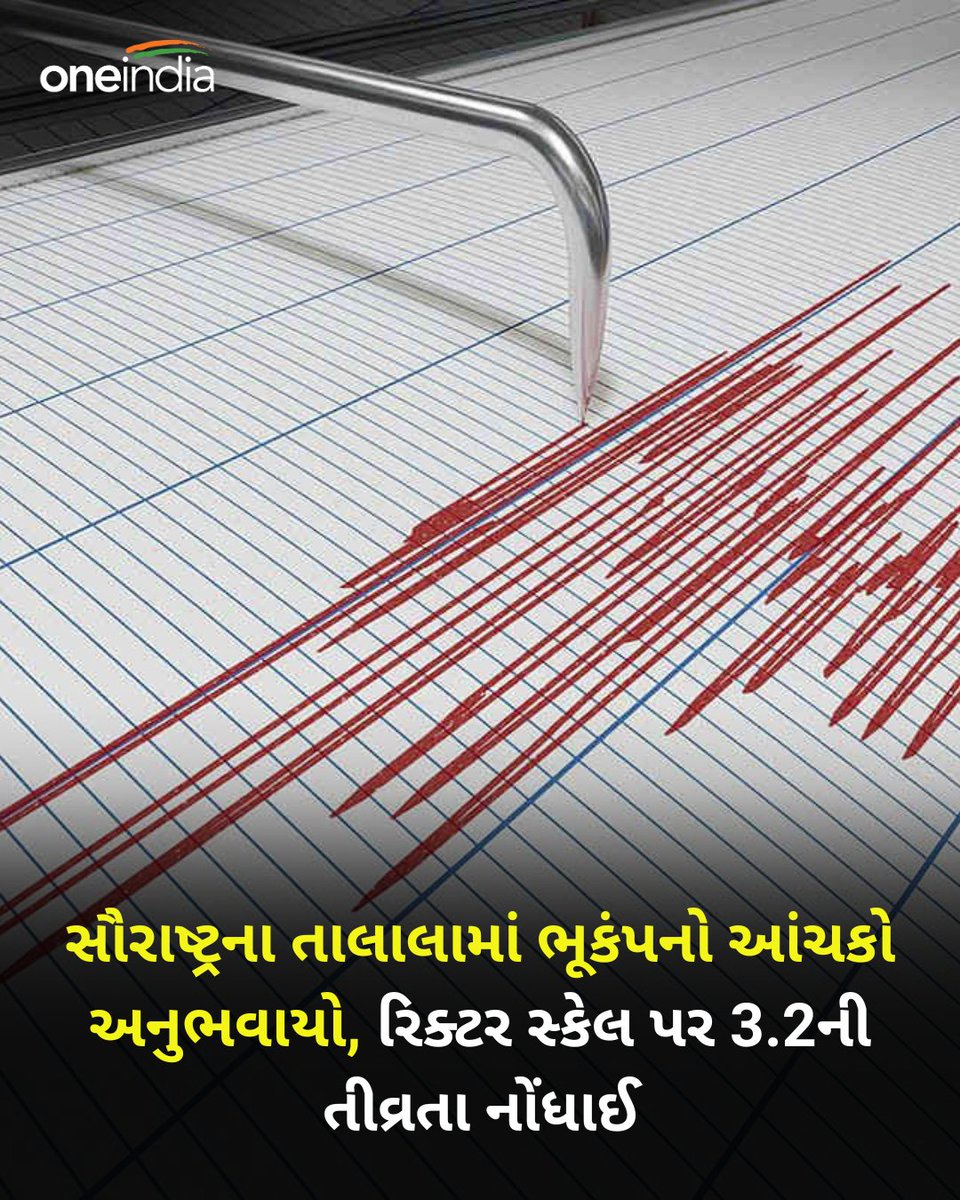 સૌરાષ્ટ્રના તાલાલામાં ભૂકંપનો આંચકો અનુભવાયો, રિક્ટર સ્કેલ પર 3.2ની તીવ્રતા નોંધાઈ

#Saurashtra #Talala #earthquake #GujaratiNews #OneindiaGujarati