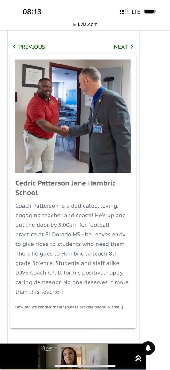 To say I’m proud is an understatement! Not just because he’s my husband, but he’s one of the kindest, caring, loving, humble teachers. He’s tough and strict but relationships are #1 for <a href="/CoachCpat_JHM/">Cedric Patterson</a>. He’s overcome so much adversity and I just love him! Congrats babe! 🥳🩷