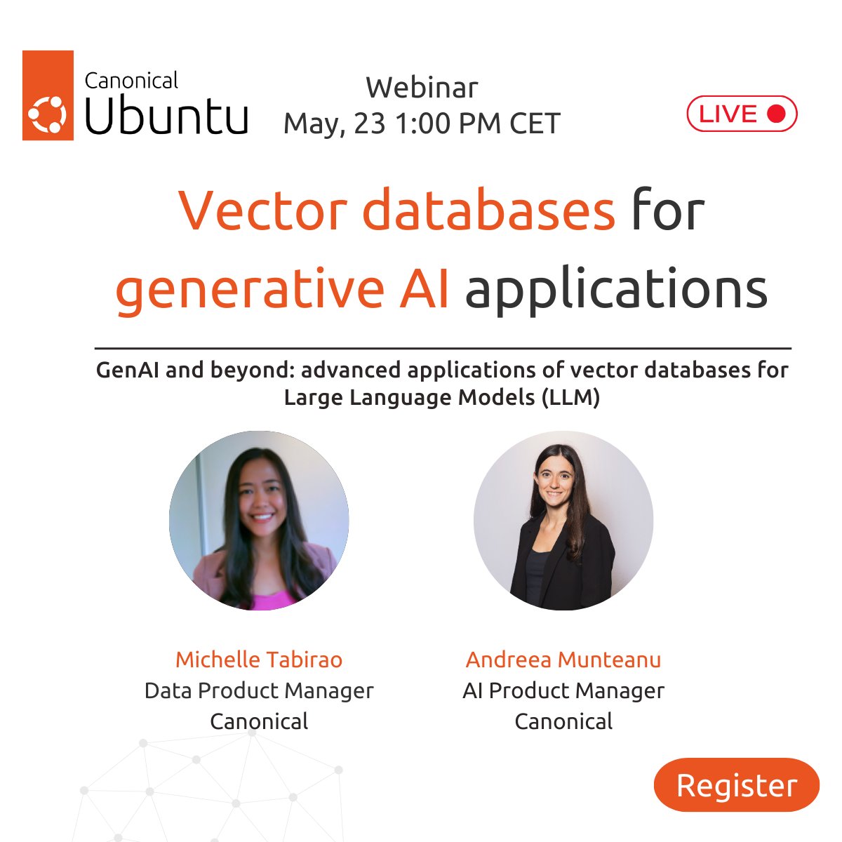 On May 23, we will host a webinar on 'Vector Databases for Generative AI Applications.' We will talk about GenAI and explore advanced applications of vector databases for Large Language Models (LLMs). Join us! 🙌 ubuntu.com/engage/vector-… #LLM #GenAI #GenerativeAI #AI