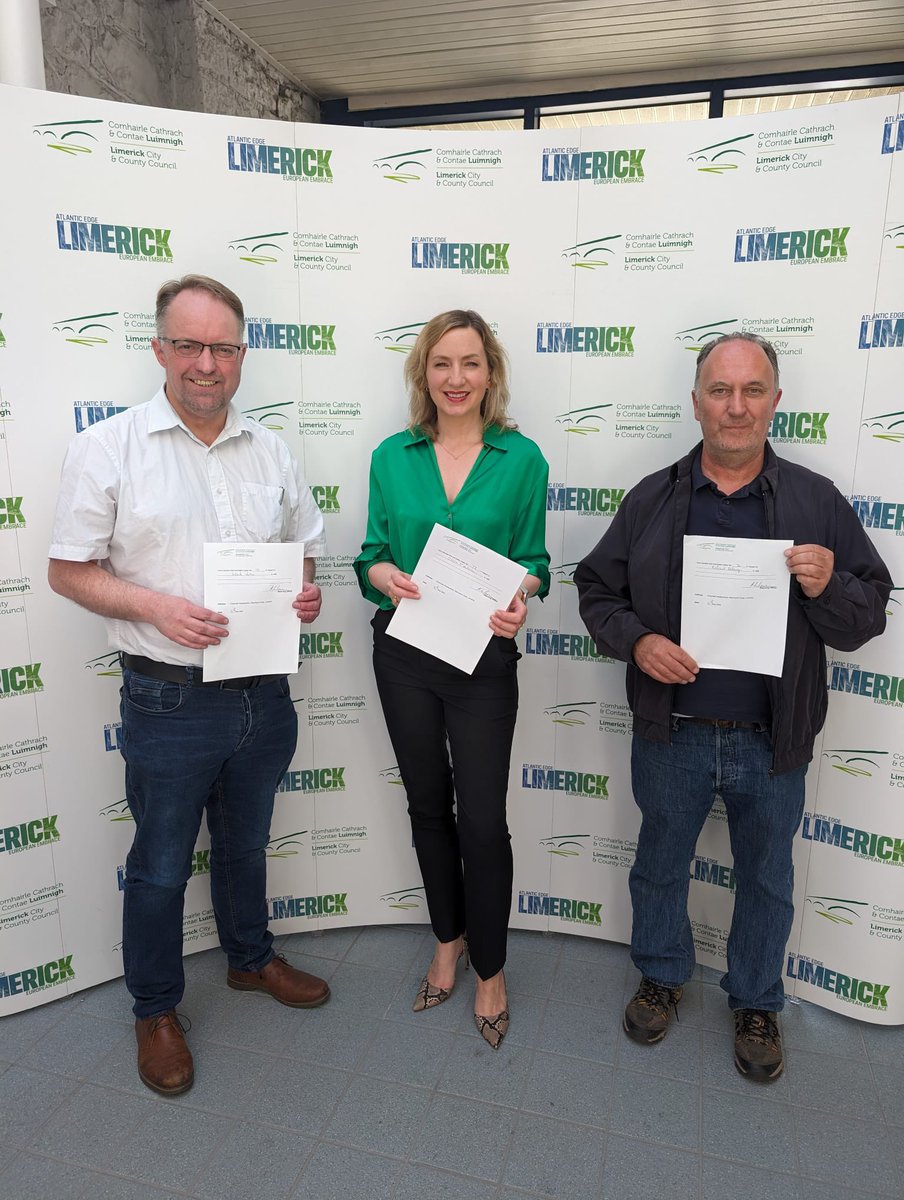 Nomination papers officially lodged at @LimerickCouncil HQ - we are officially candidates for Limerick City North in the June 7th local election! #LE24