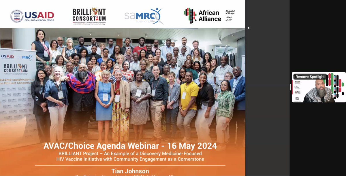 .@tianjohnson of @Afri_Alliance highlights how efforts of decolonizing public health need to be implemented in the search for an HIV vaccine, 'We need to center our responses in African reality'.