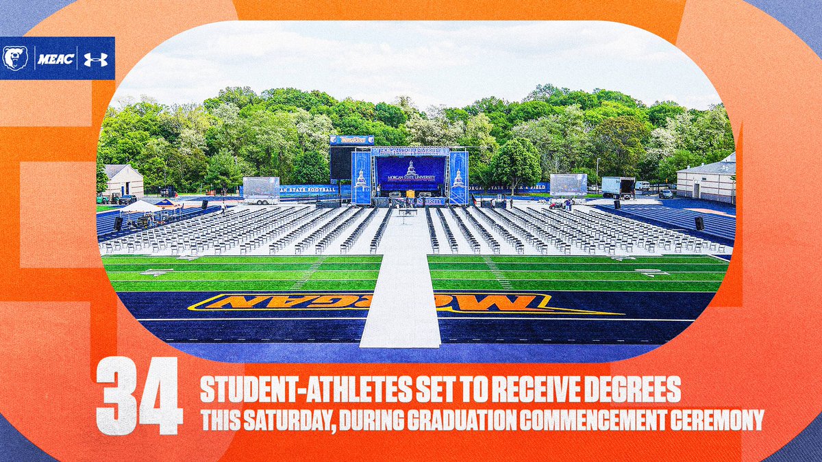 🐻34 STUDENT-ATHLETES SET TO GRADUATE IN MAY 2024 ￼📝 shorturl.at/AKM23 #MorganGrad24🎓 @meacsports | @underarmour #GoBears🔷🔶