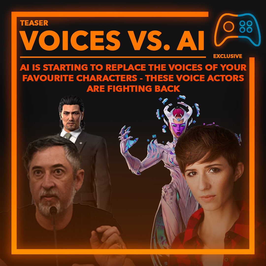 🔝Another Gaming Story teaser!

🤖Just imagine...what would it feel like when your favorite game character is voiced by AI?⚙️

👂Let's listen to gaming voice actors’ positions.🗣️

Available in our digital magazine soon！

#Overheat  #Magazine #Gaming #GamingNews
