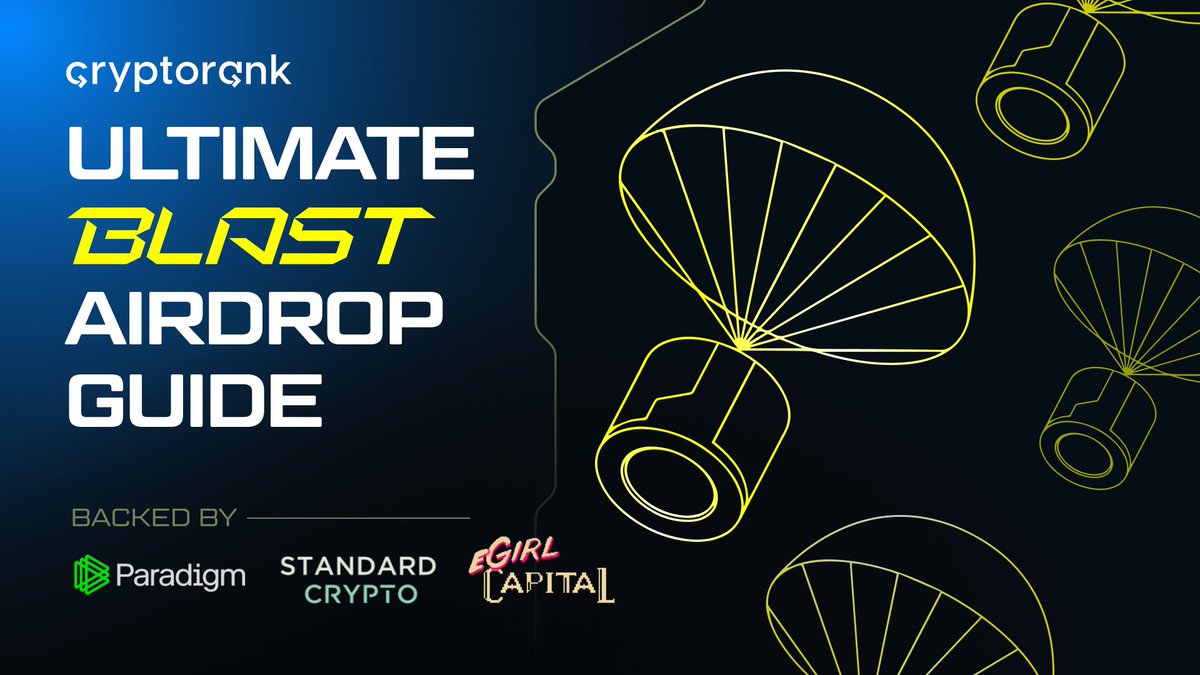 #Blast #airdrop is confirmed! If you missed out on the $BLAST activities, now's the perfect chance to catch up! Read our detailed guide! 👉 cryptorank.io/drophunting/bl…